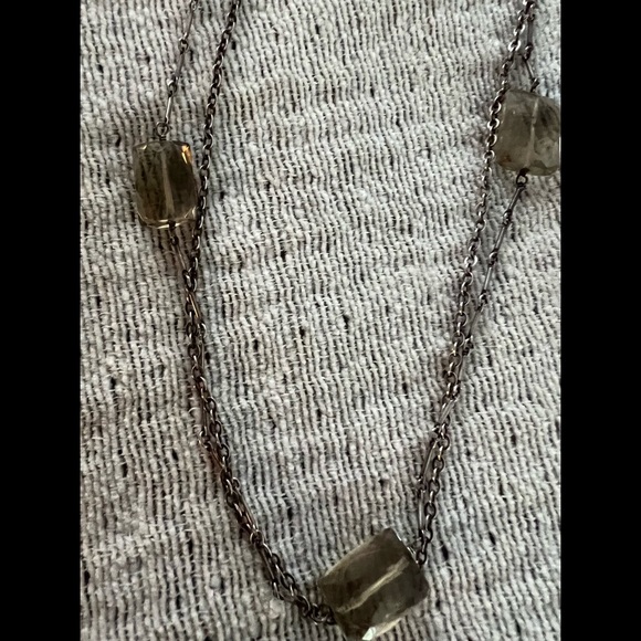 Smokey Quartz Silver Necklace - Picture 9 of 15